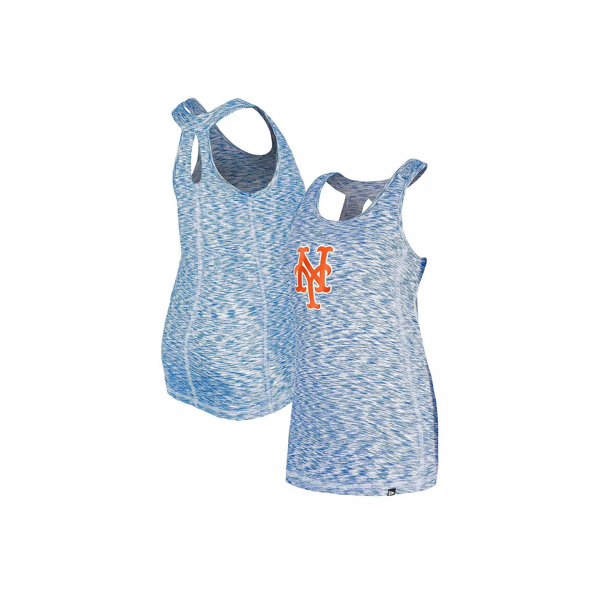 Women's New Era Royal New York Mets Space Dye Keyhole Back Tank Top, Size: Medium, Blue Product Image