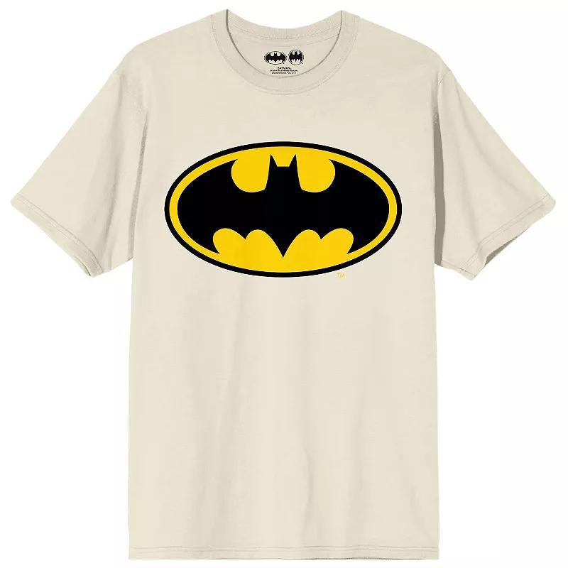 Men's Batman Oval Logo Tee, Size: XL, White Product Image