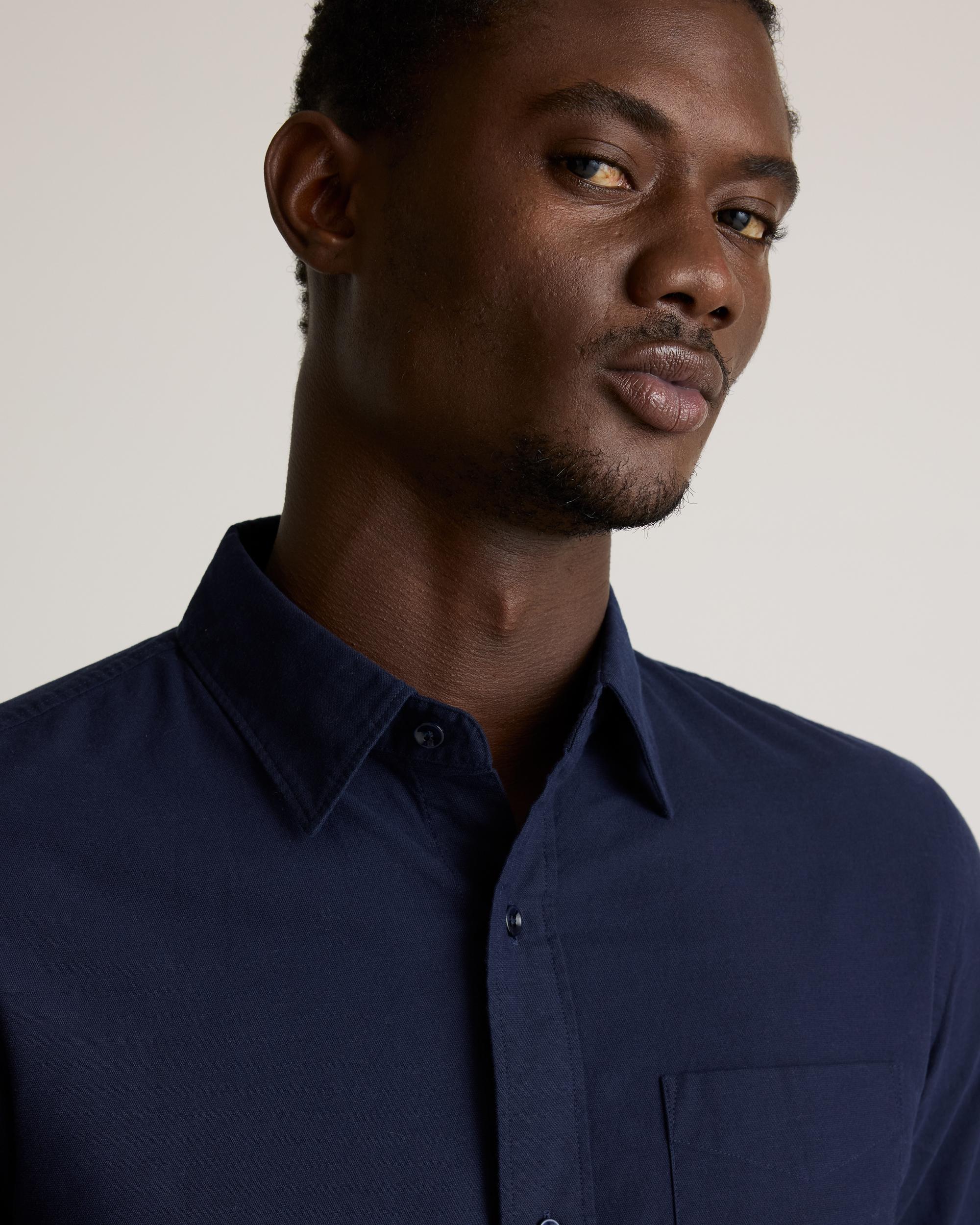 Quince | Men's Stretch Textured Twill Shirt Size XL, Organic Cotton Product Image