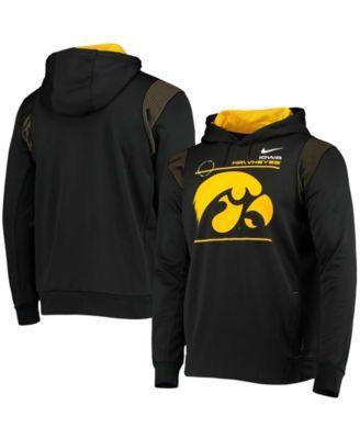 Men's Nike Black Iowa Hawkeyes 2021 Team Sideline Performance Pullover Hoodie, Size: Medium Product Image