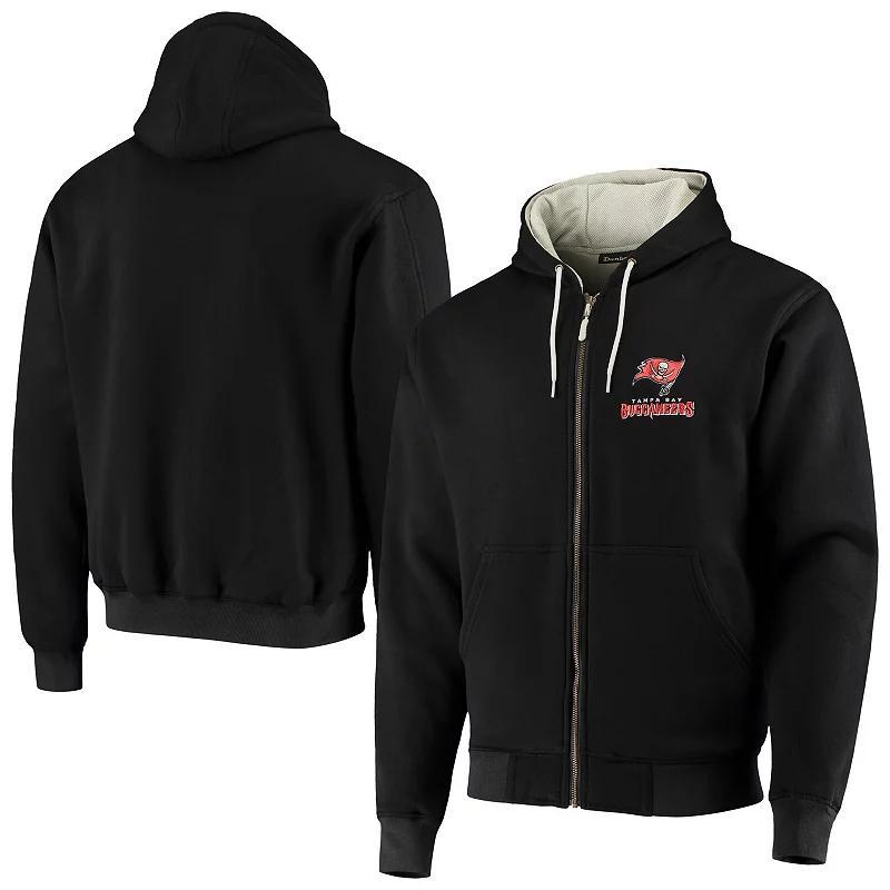 Men's Dunbrooke Black Tampa Bay Buccaneers Craftsman Thermal-Lined Full-Zip Hoodie, Size: XL Product Image