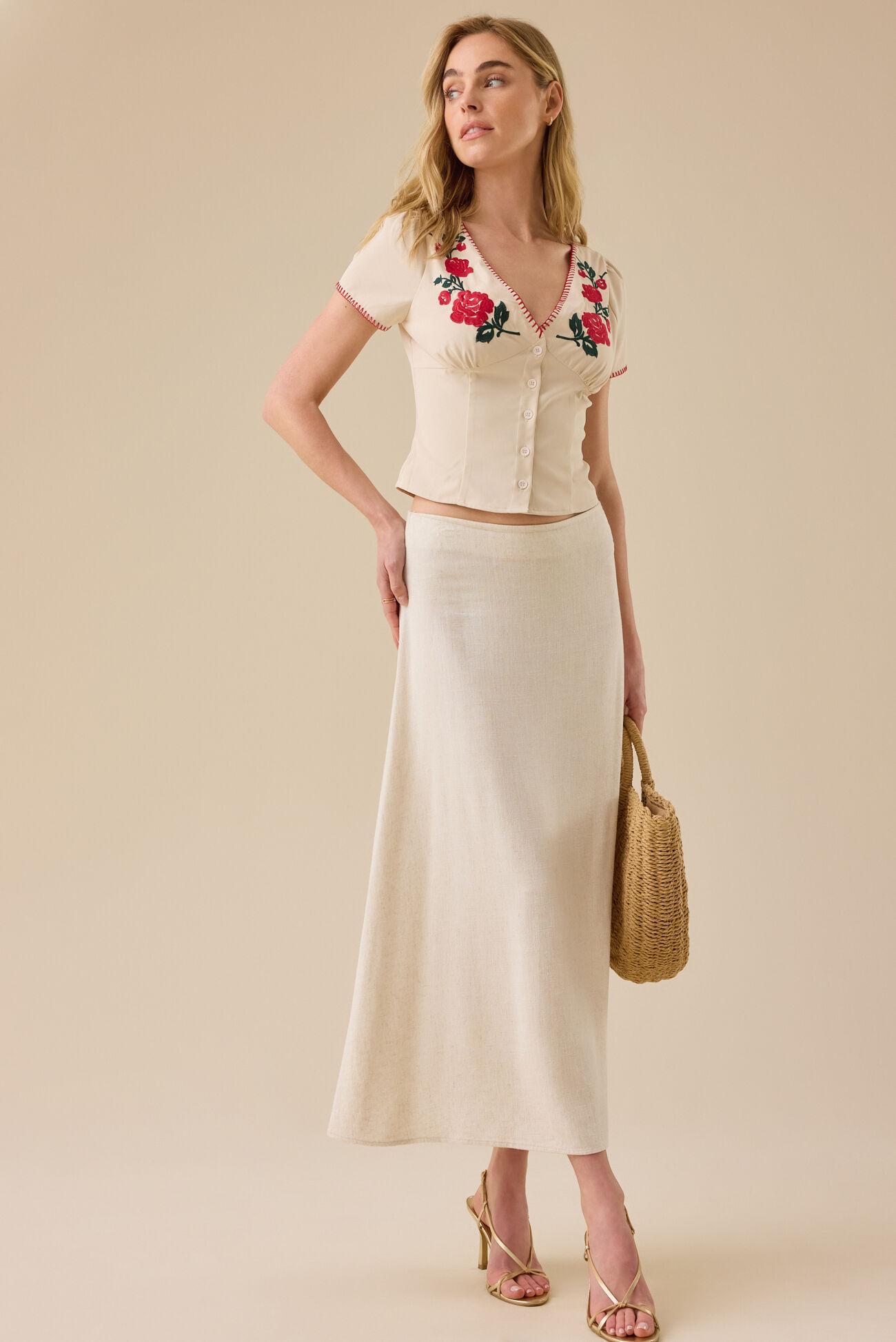 Carlisle Rose Embroidered Top Product Image