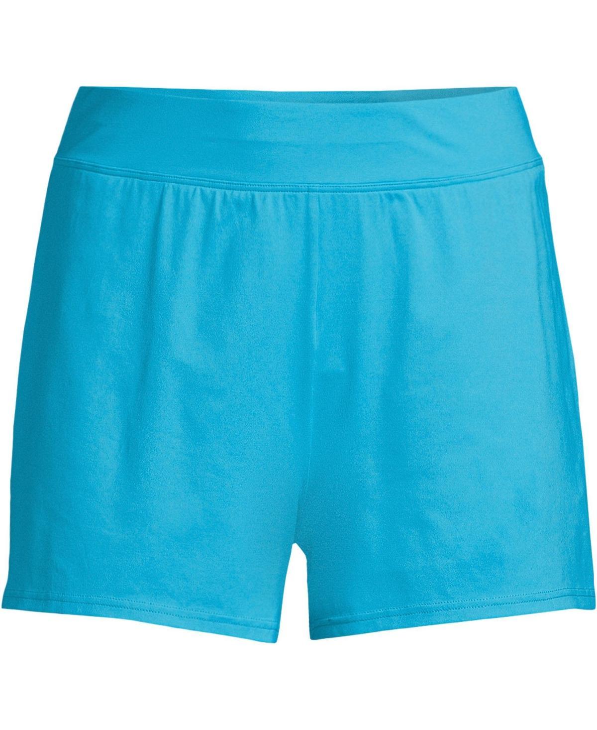 Women's Lands' End 3" Chlorine Resistant Smoothing Control Swim Shorts, Size: 8, Black Product Image
