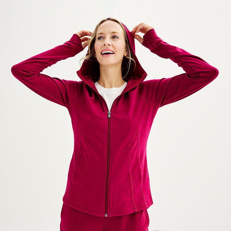 Women's Tek Gear® Essential Hooded Jacket, Size: Small, Blue Romance Product Image