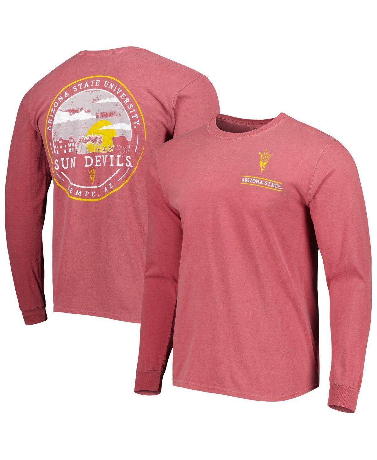 Men's Maroon Arizona State Sun Devils Circle Campus Scene Long Sleeve T-Shirt, Size: Medium, Red Product Image