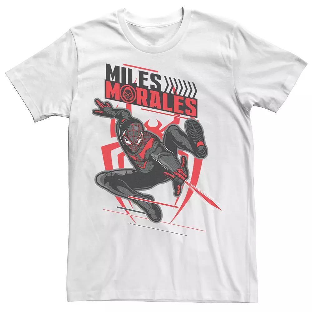 Men's Marvel Spider-Man Miles Morales Action Leap Tee, Size: 3XL, White Product Image