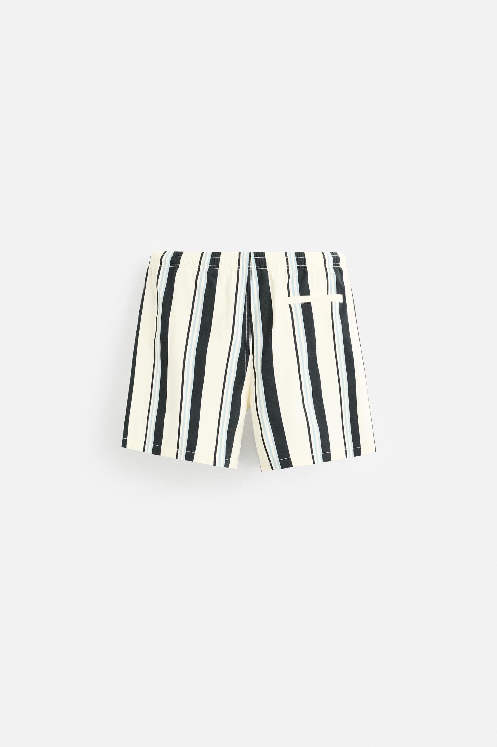 STRIPED MID-LENGTH SWIMSUIT Product Image