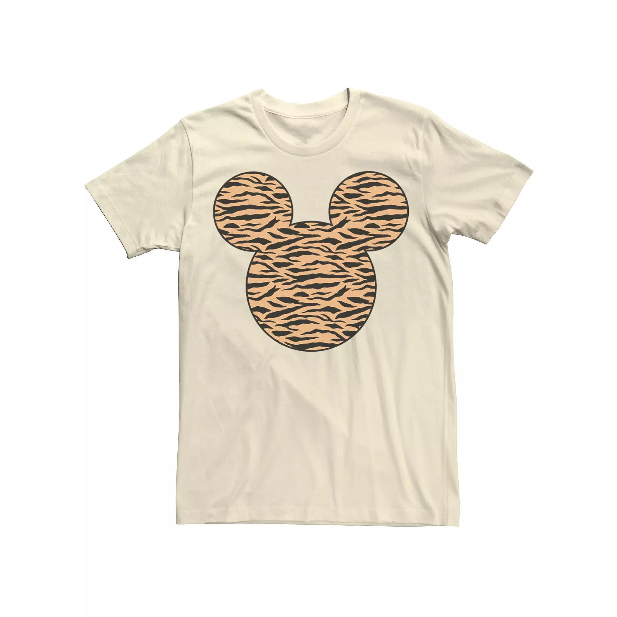 Disneys Mickey & Friends Mickey Tiger Print Fill Mens Tee Product Image