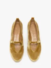 VELVET BALLERINAS WITH STRAP in yellow | JW Anderson US  Product Image
