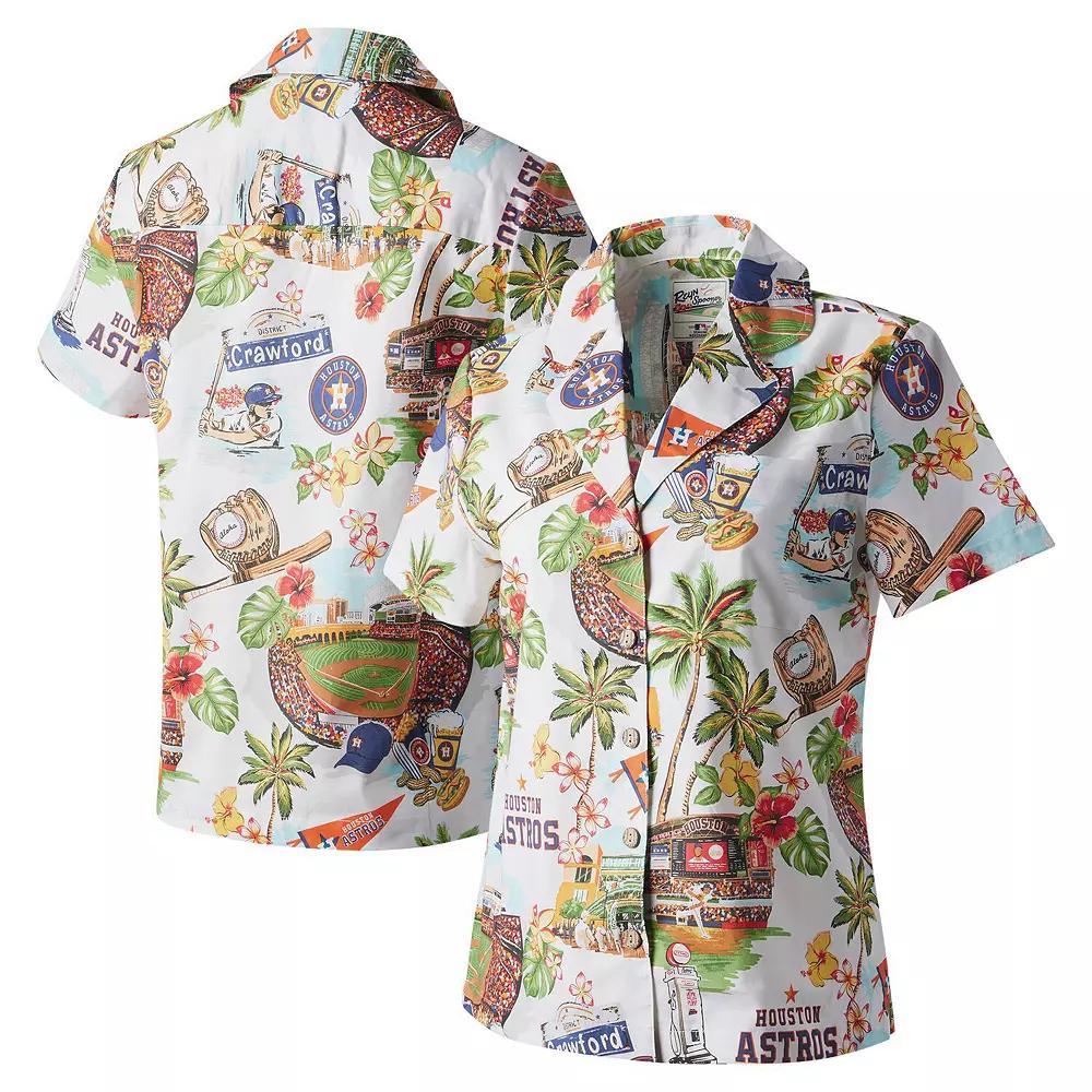 Women's Reyn Spooner White Houston Astros Scenic Button-Up Shirt, Size: XS Product Image