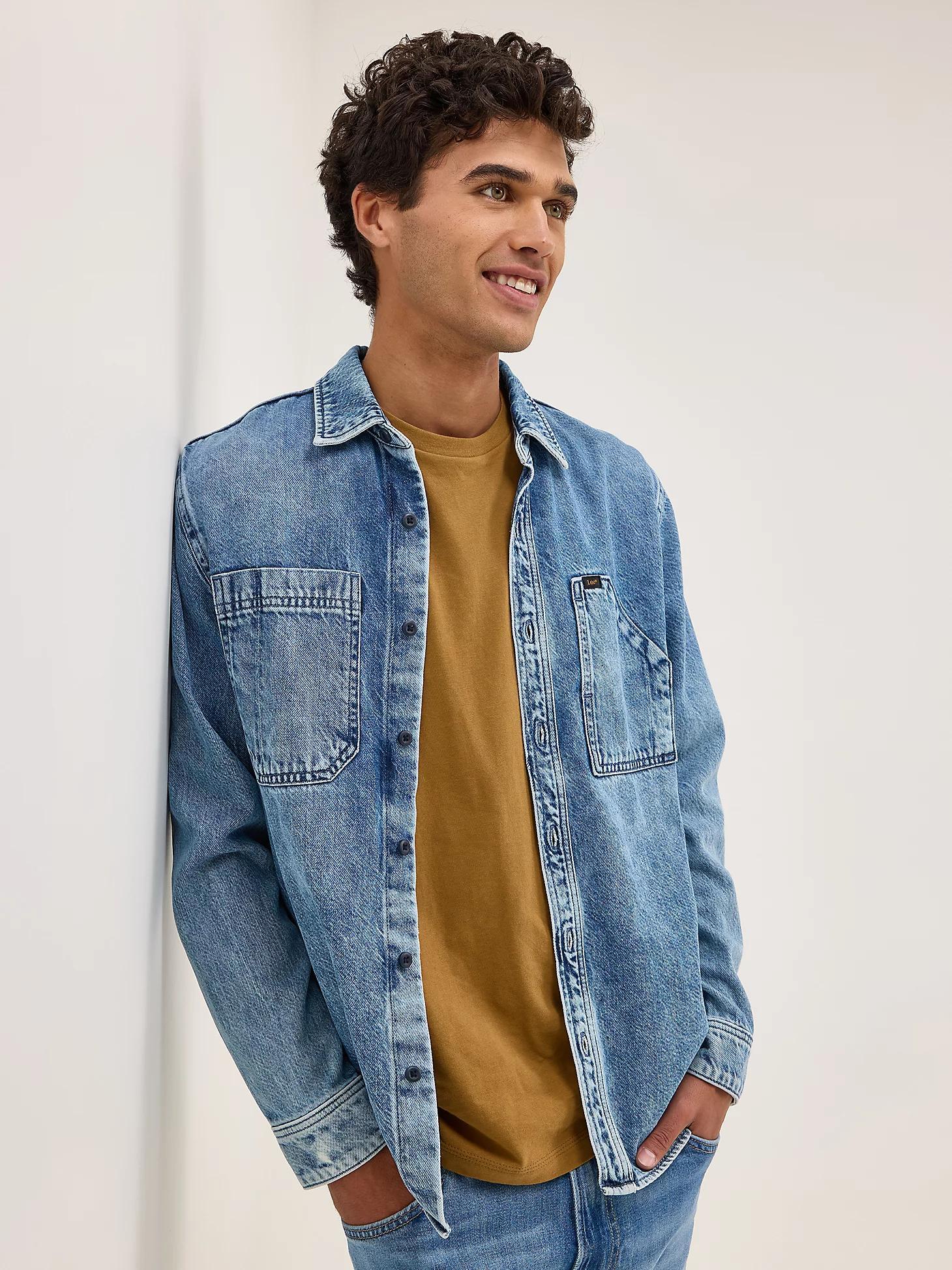 Men's Engineer Button Down Overshirt | Men's Tops & Tees | Lee® Product Image