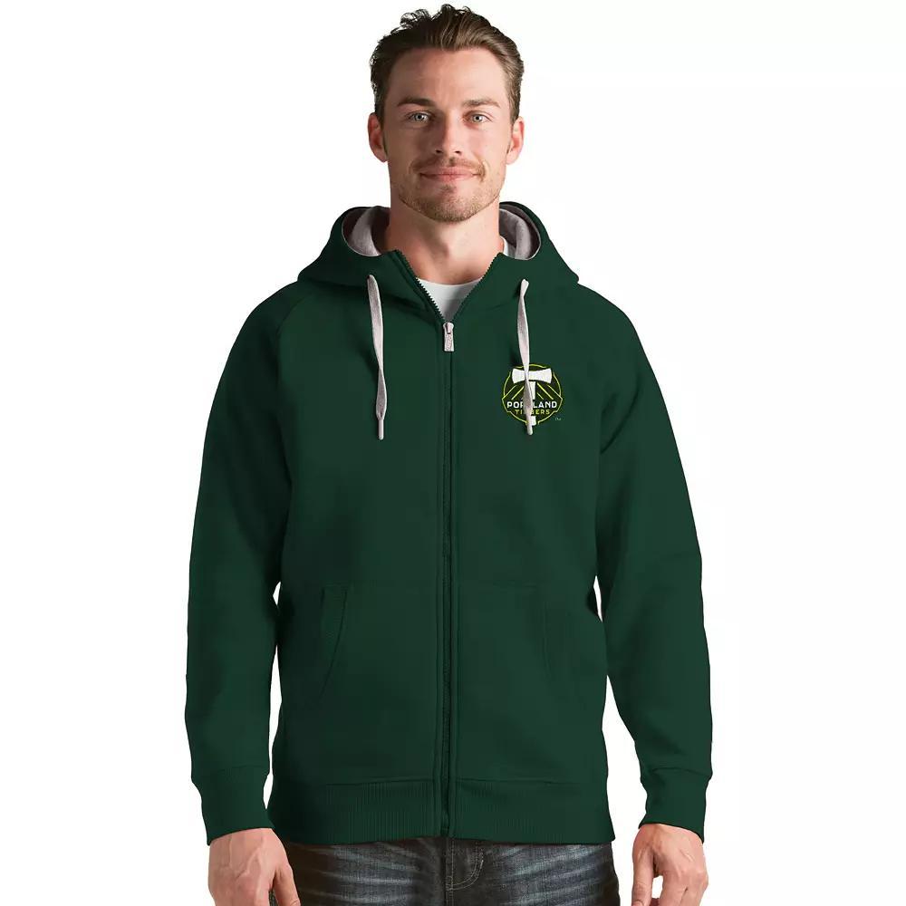 Mens Antigua Portland Timbers Victory Full-Zip Hoodie Green Product Image