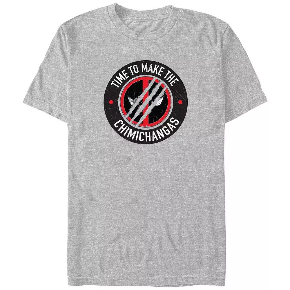Big & Tall Marvel Deadpool & Wolverine Time To Make Chimichangas Graphic Tee, Men's, Size: XXL Tall, Athletic Grey Product Image