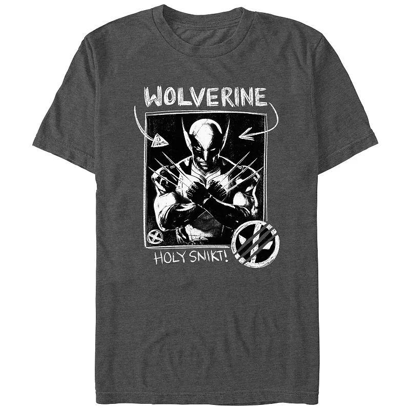 Men's Marvel Deadpool And Wolverine Holy Snikt Graphic Tee, Size: Large, Grey Heather Product Image