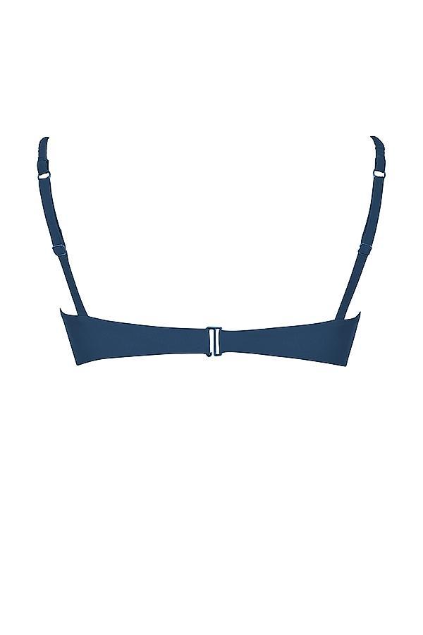 Athens  deep blue gathered high leg bikini bottom Product Image