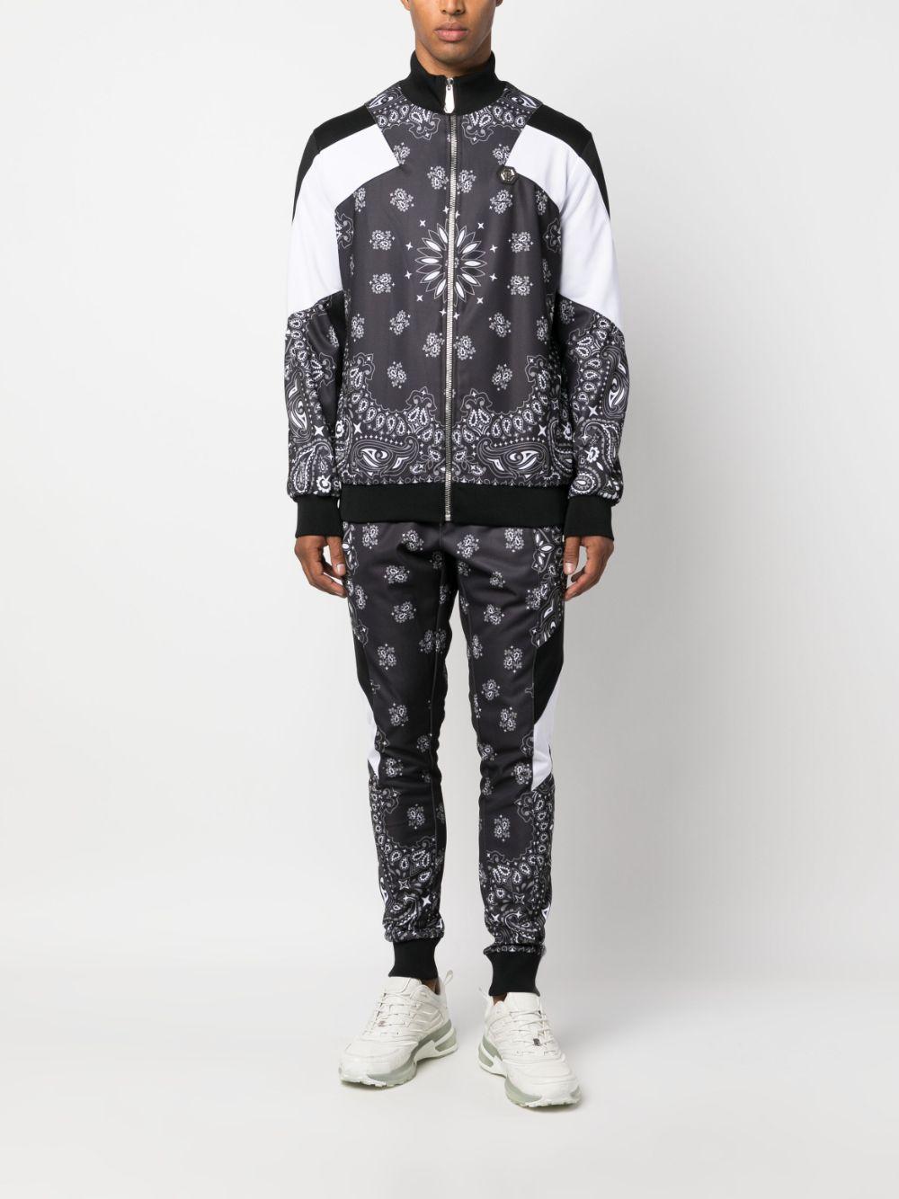 PHILIPP PLEIN Paisley-print Tracksuit In Black Product Image