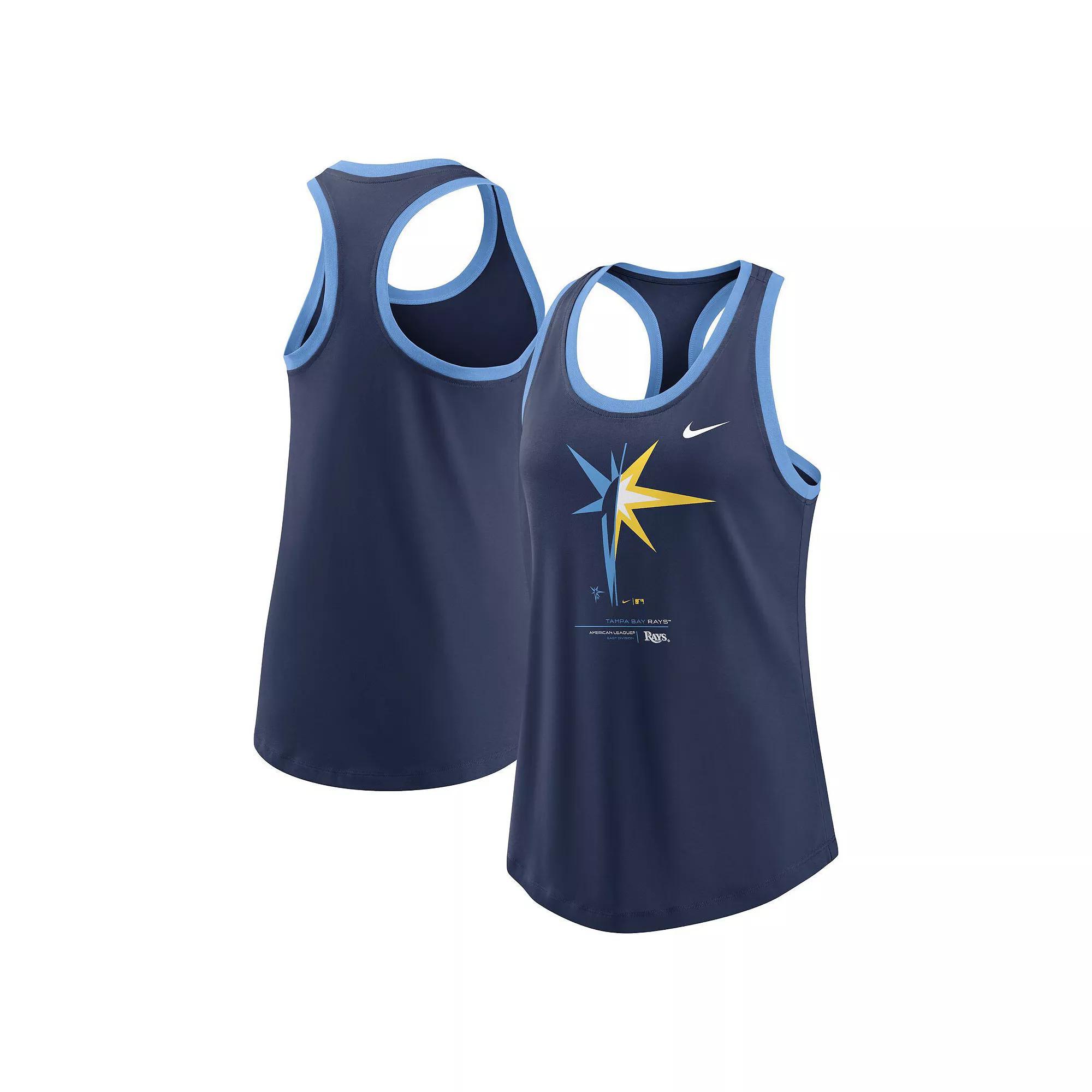 Women's Nike Navy Tampa Bay Rays Tech Tank Top, Size: 2XL, Blue Product Image