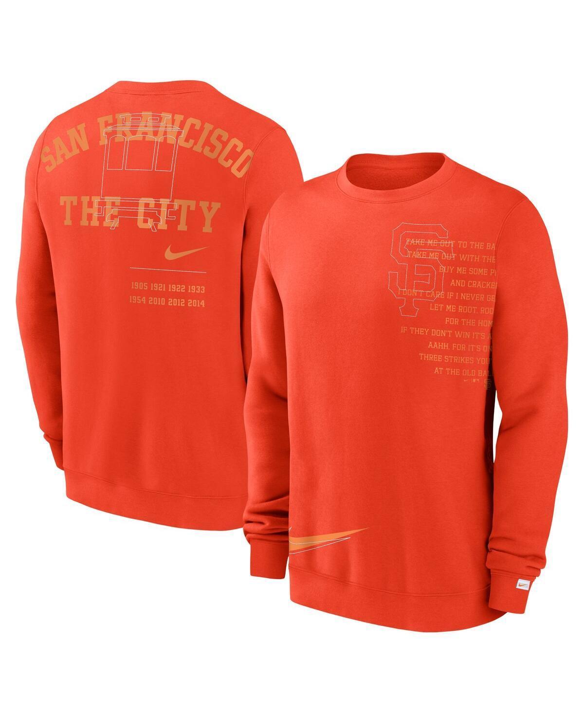 Men's Nike Orange San Francisco Giants Statement Ball Game Fleece Pullover Sweatshirt, Size: 3XL Product Image