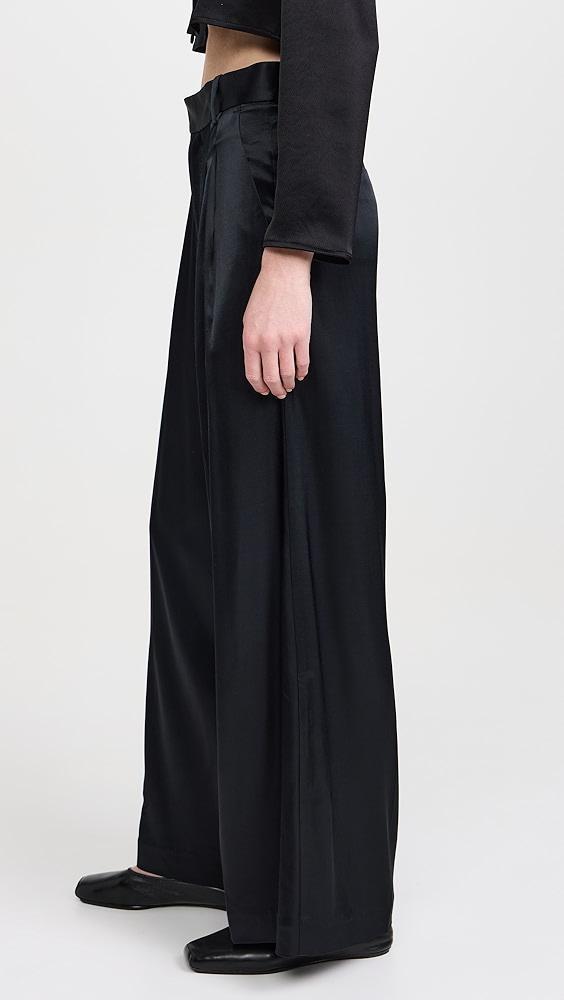 Madewell Super Wide Harlow Pants Stretch Satin | Shopbop Product Image