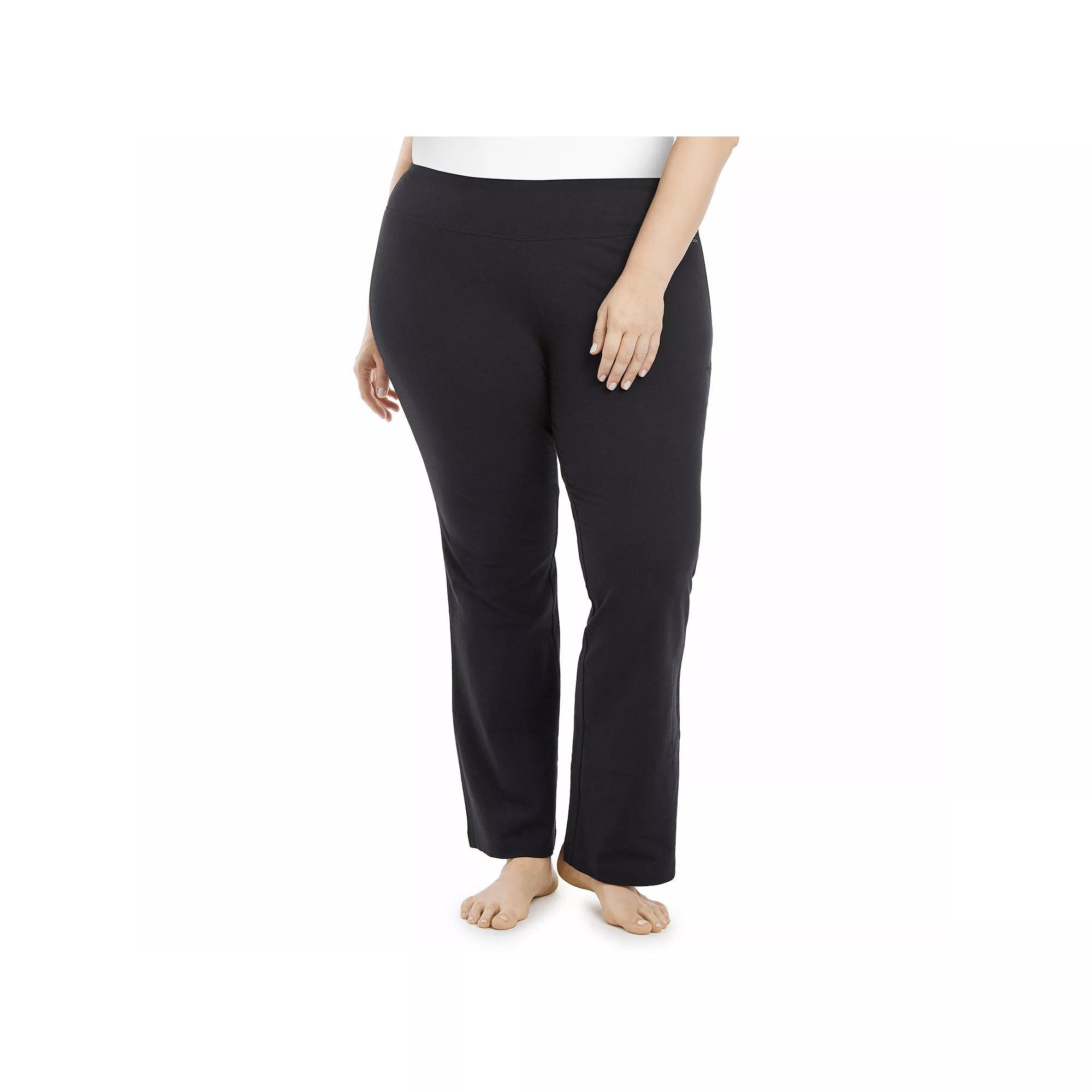 Plus Size Jockey Sport® Slim Bootleg Pants, Women's, Size: 3XL, Deep Black Product Image