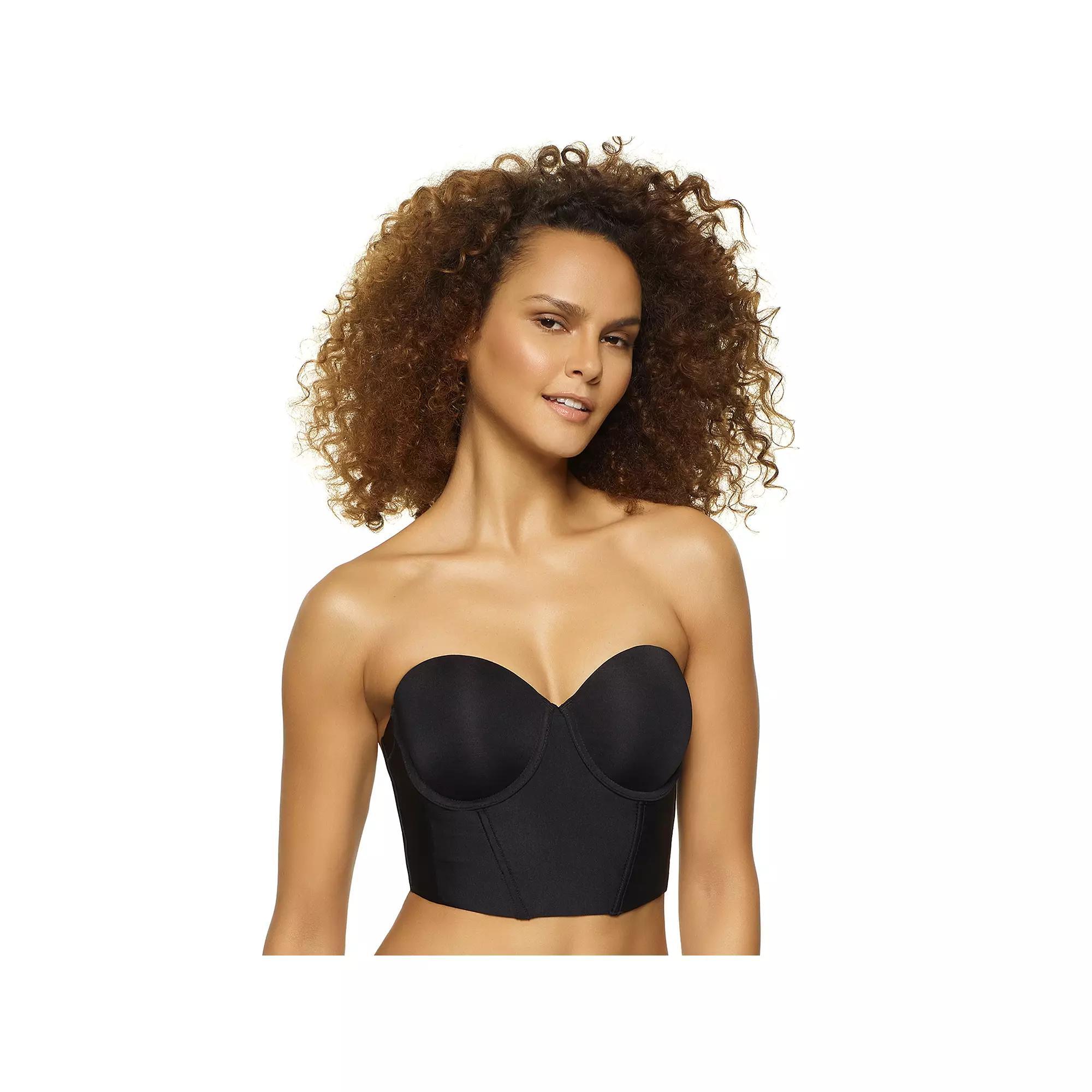 Jezebel Body Veil Longline Strapless Bustier 380104, Women's, Size: 38 Dd, Black Product Image