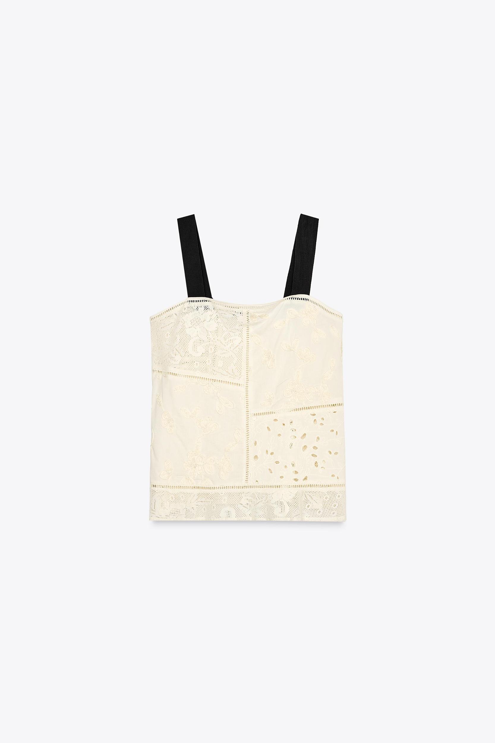 ZW COLLECTION PATCHWORK EMBROIDERED TOP Product Image