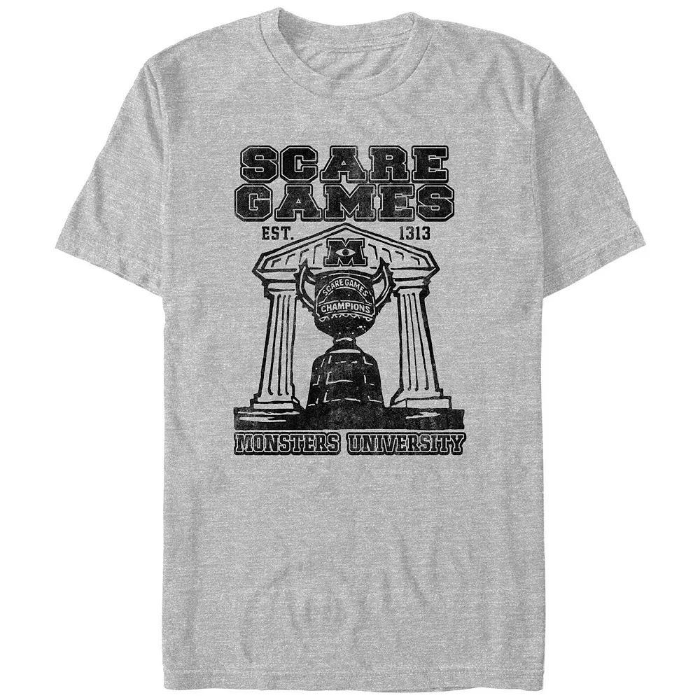 Disney / Pixar's Monsters University Scare Games Big & Tall Graphic Tee, Men's, Size: 4XL Tall, Athletic Grey Product Image