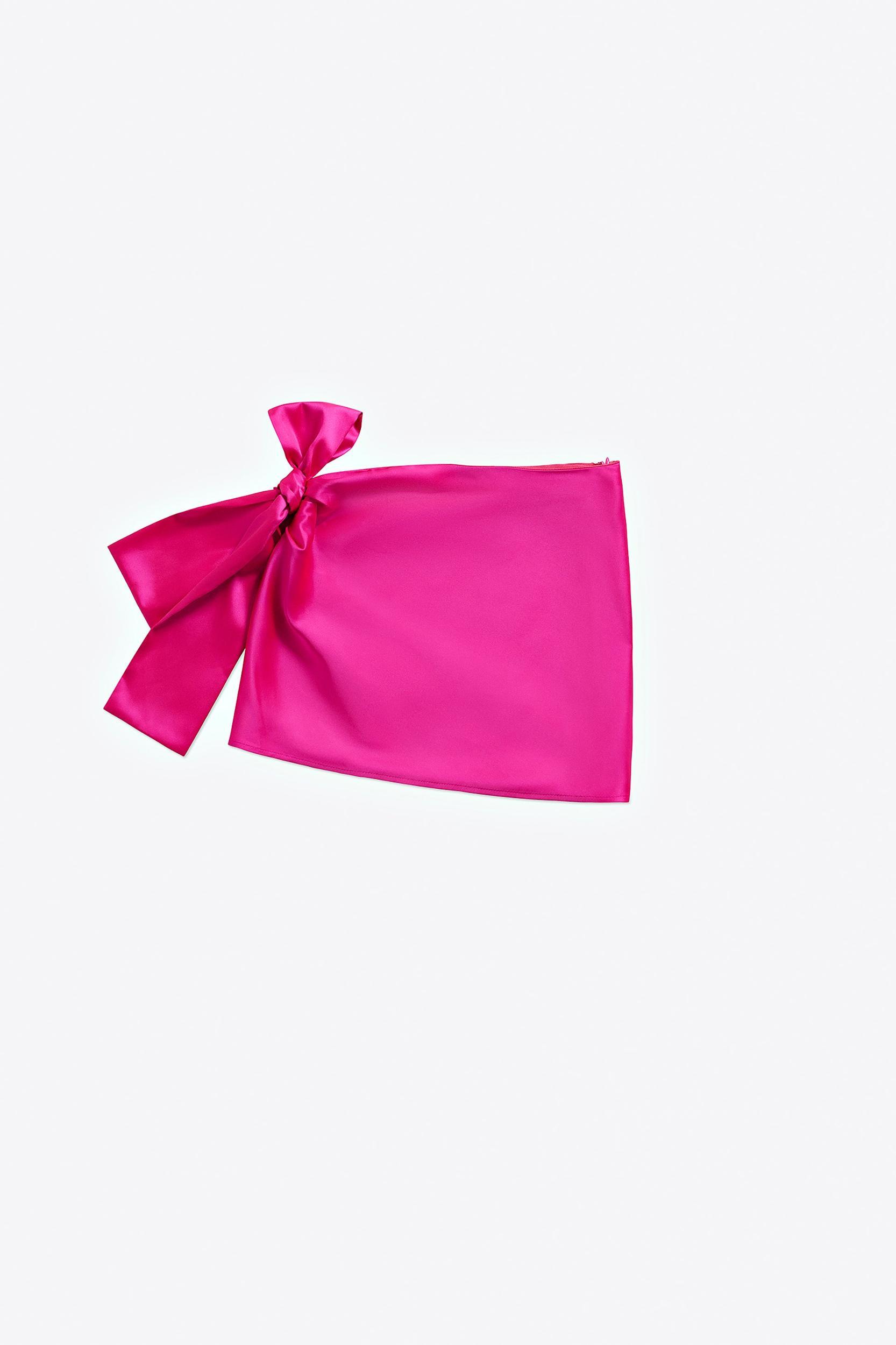 Crystal Embellished Satin Mini Skirt Product Image