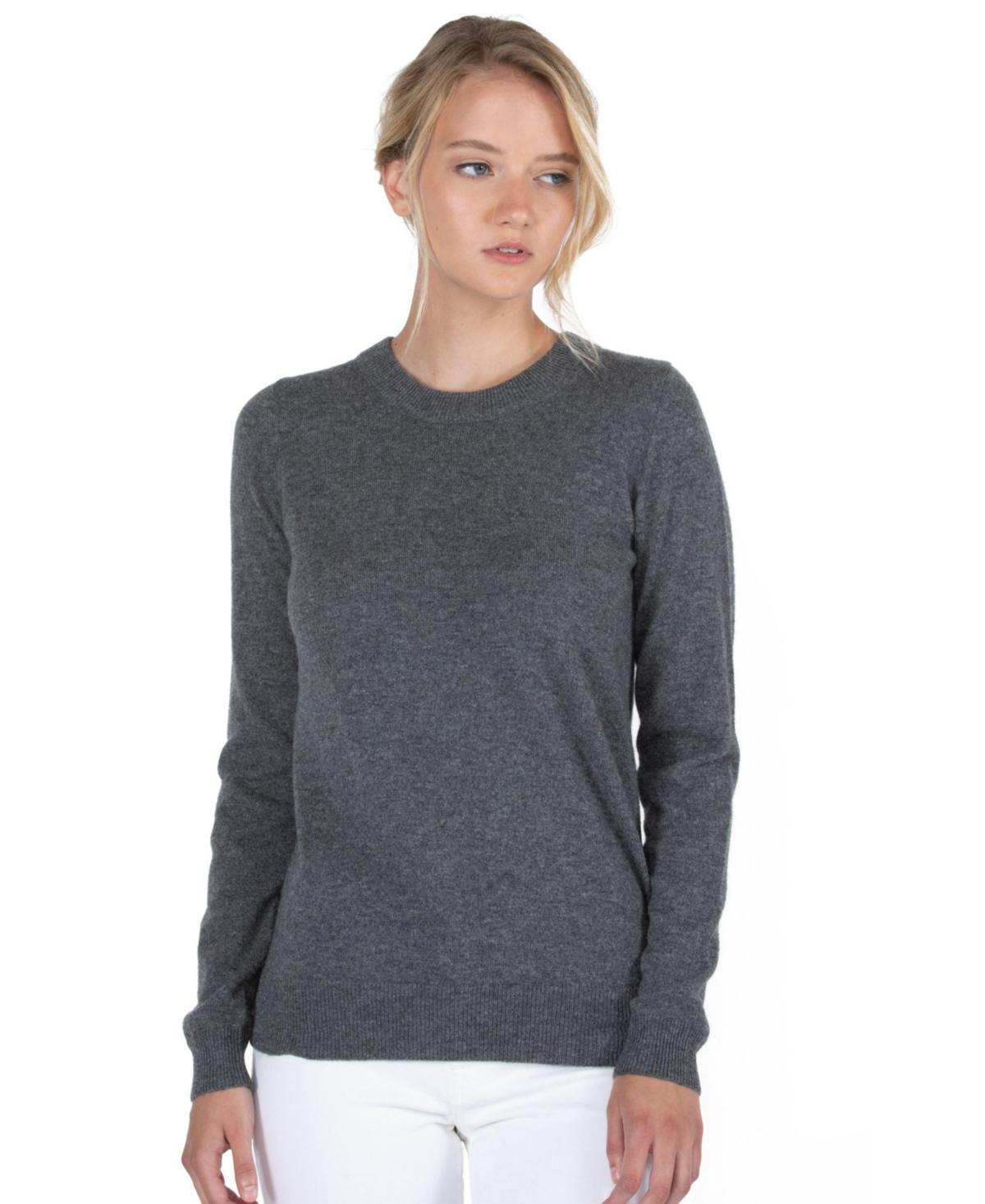Jennie Liu Womens 100% Pure Cashmere Long Sleeve Crew Neck Pullover Sweater (1362, Lime, X-Small ) Product Image