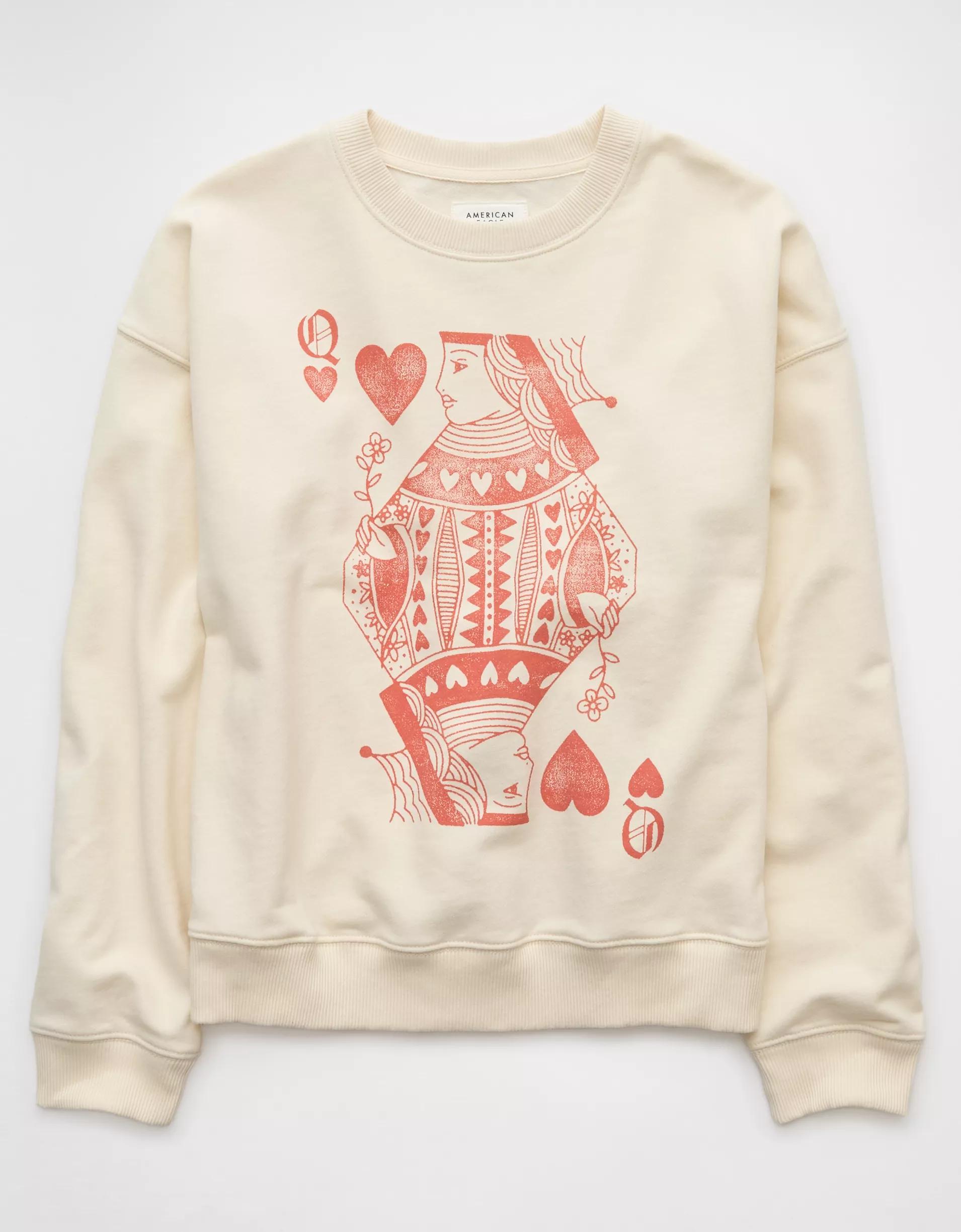 AE Valentine's Day Graphic Relaxed Crew Neck Sweatshirt Product Image