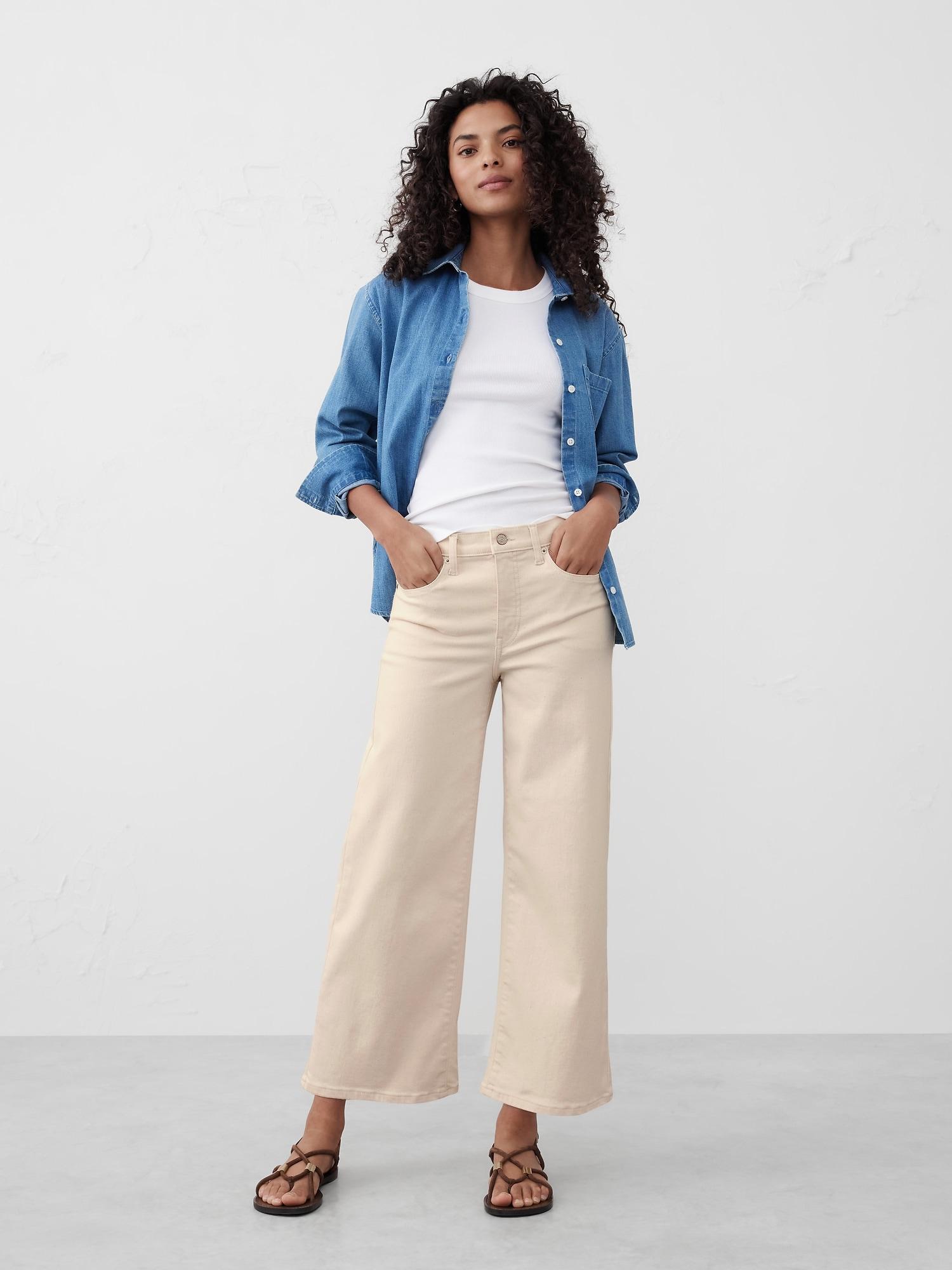 Wide-Leg High-Rise Cropped Jean Product Image