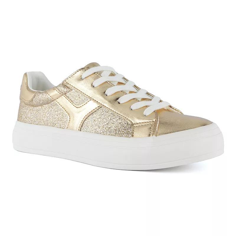 sugar Stallion Women's Casual Sneakers, Size: 8, Light Gold Product Image