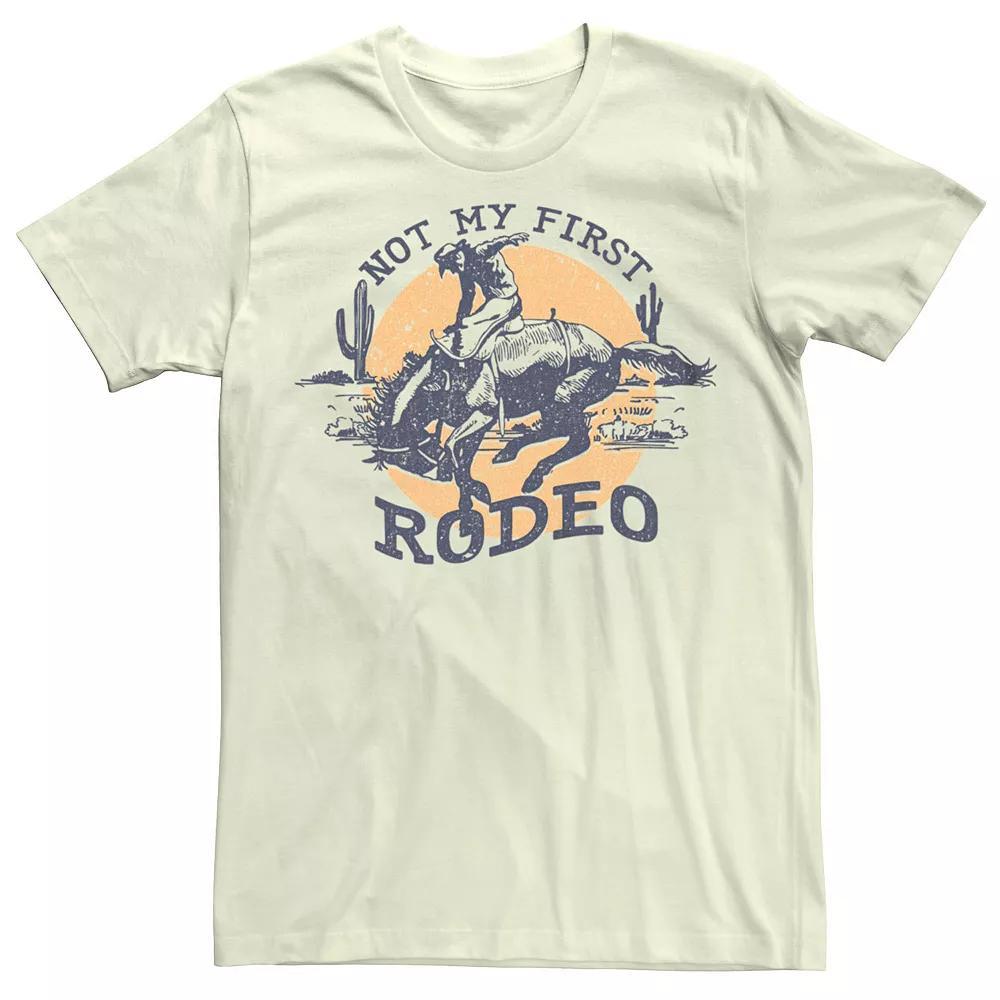 Men's Not My First Rodeo Cowboy Desert Graphic Tee, Size: Medium, Natural Product Image