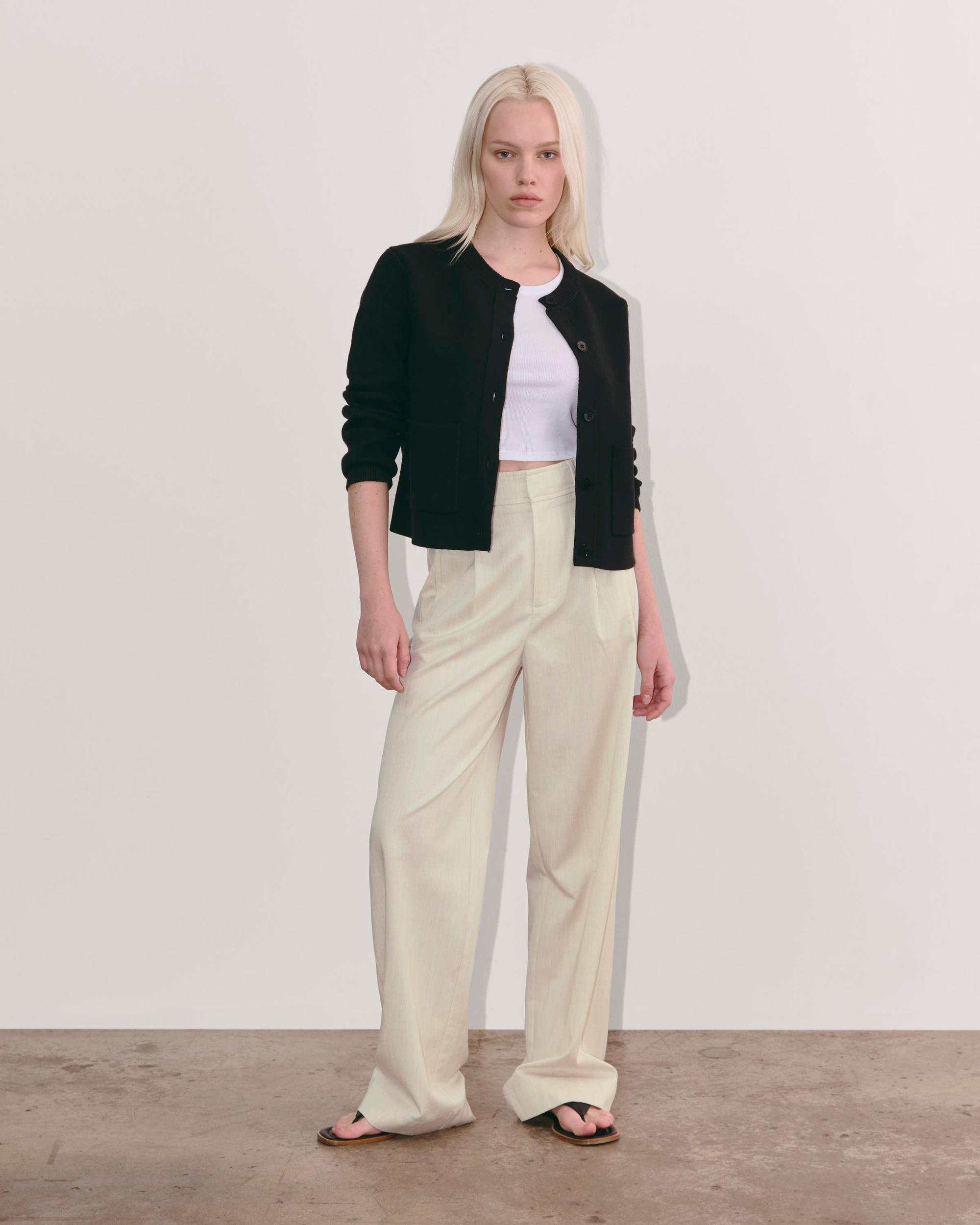 The Draper Pleated Pant in Buttersmooth Product Image
