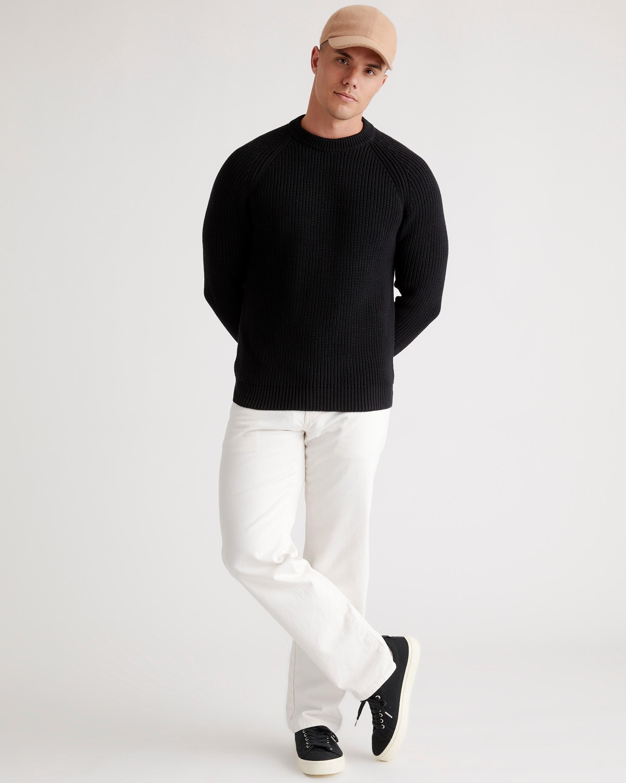 Quince | Men's Fisherman Crew Sweater Organic Cotton Product Image