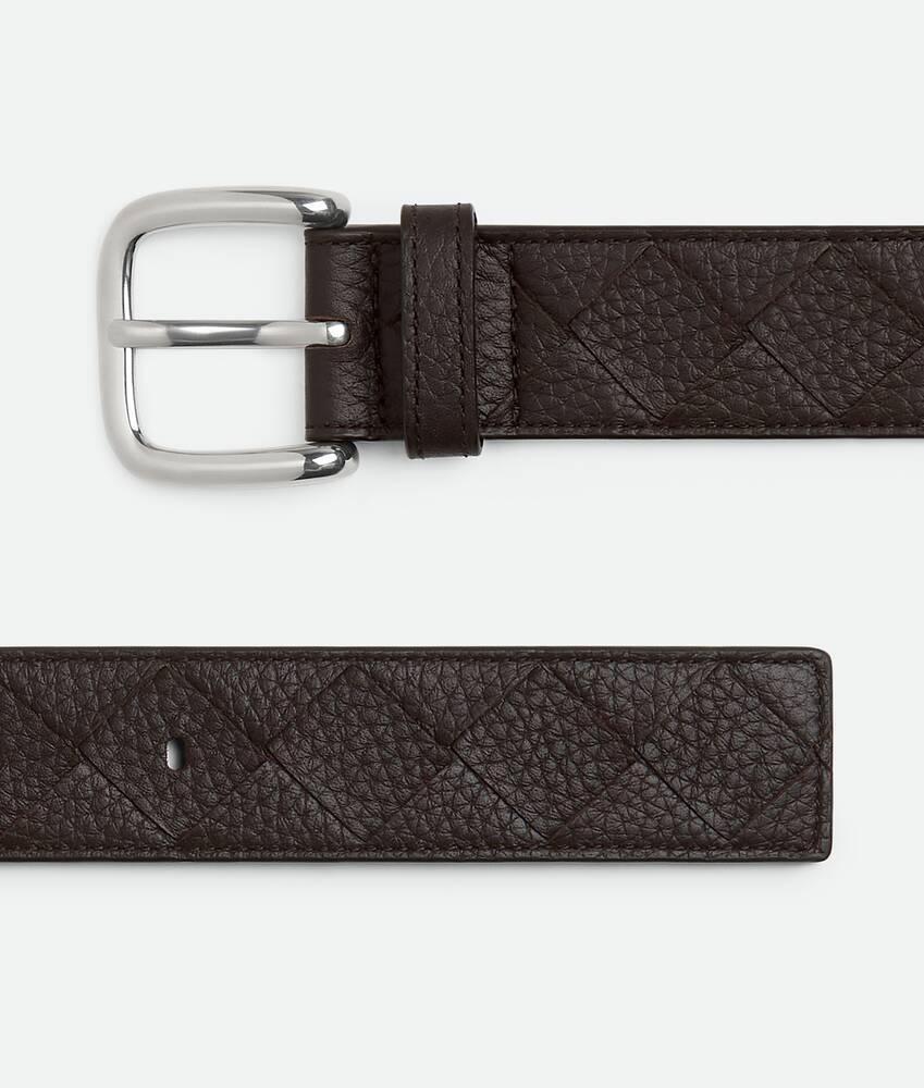 Men's Intrecciato Taurillon Belt in Fondant Product Image