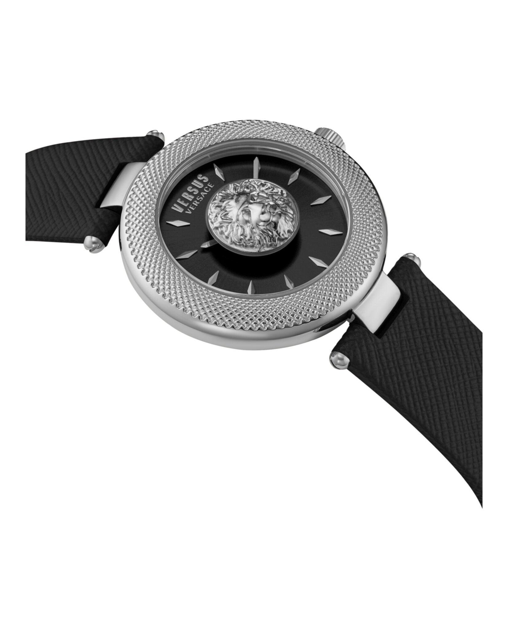 Versus Versace Brick Lane Lion Collection Womens Fashion Watch Featuring Genuine Leather Adjustable Strap and Sunray Dial Female Product Image