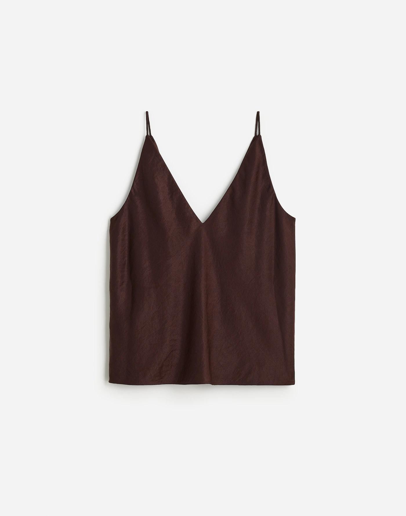 Satin V-Neck Cami Top Product Image