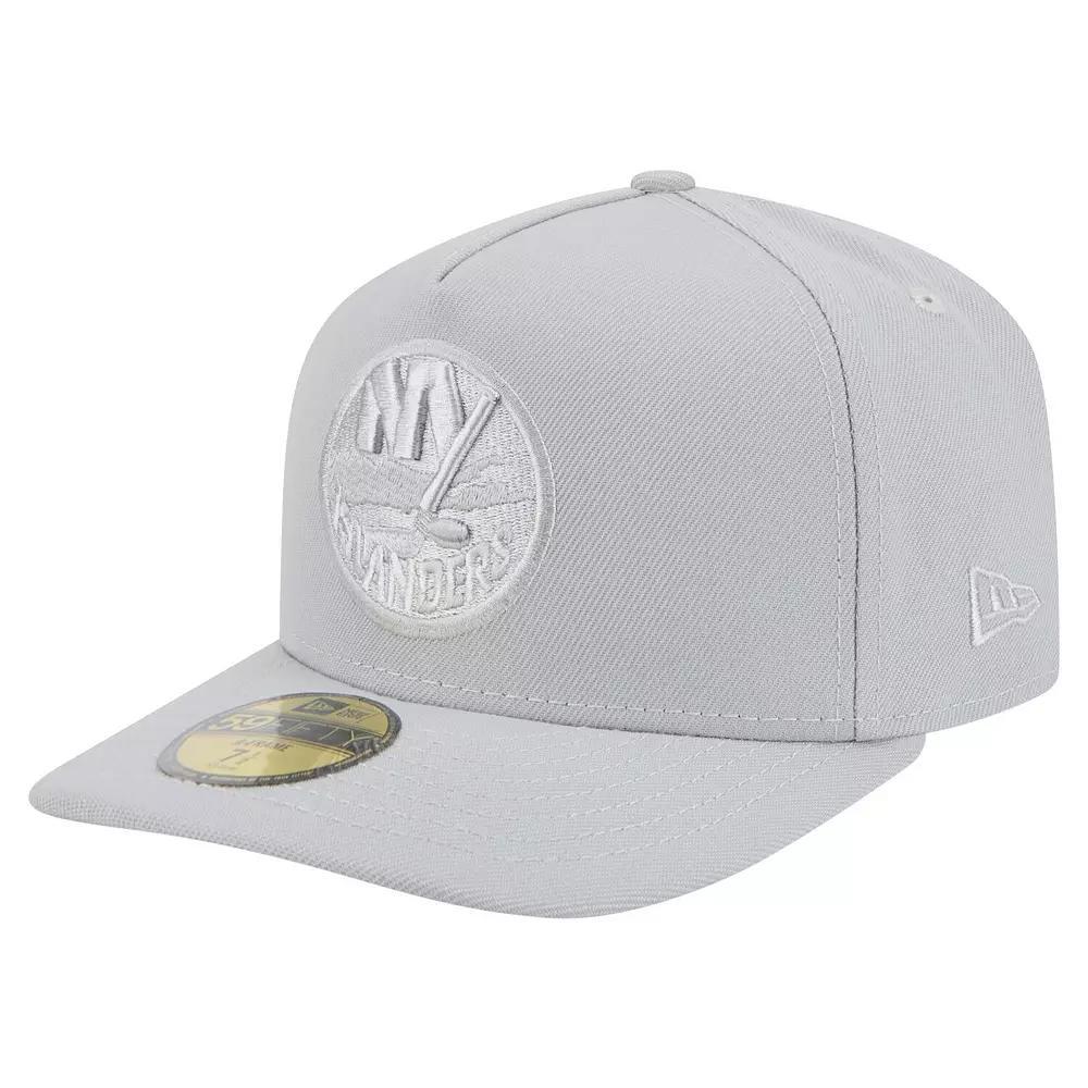 Men's New Era Gray New York Islanders Color Pack A-Frame 59FIFTY Fitted Hat, Size: 7 1/2, Isl Grey Product Image