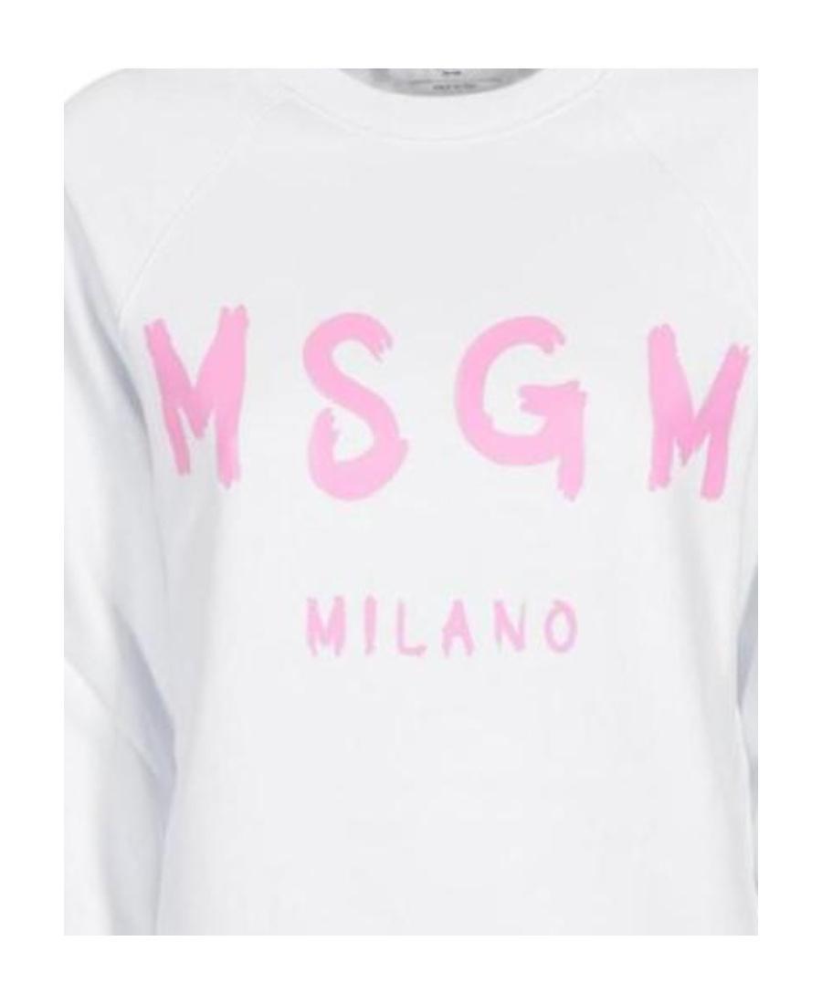 MSGM Logo Details Hoodie In White Product Image