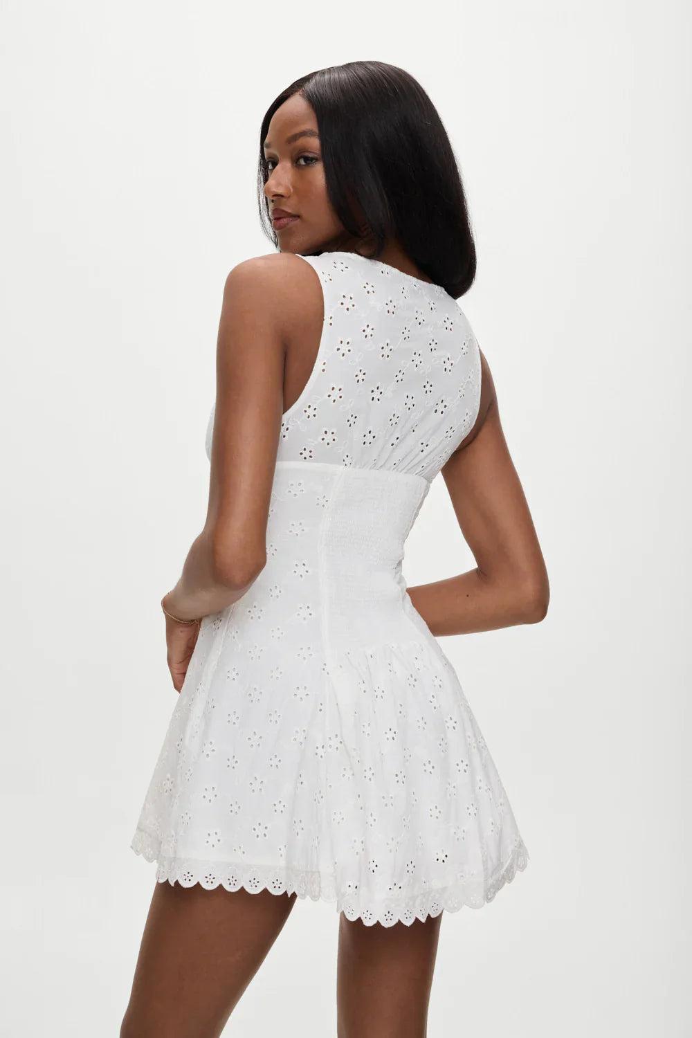 Frankies Bikinis | BELLA HADID Farm Eyelet Mini Dress Product Image