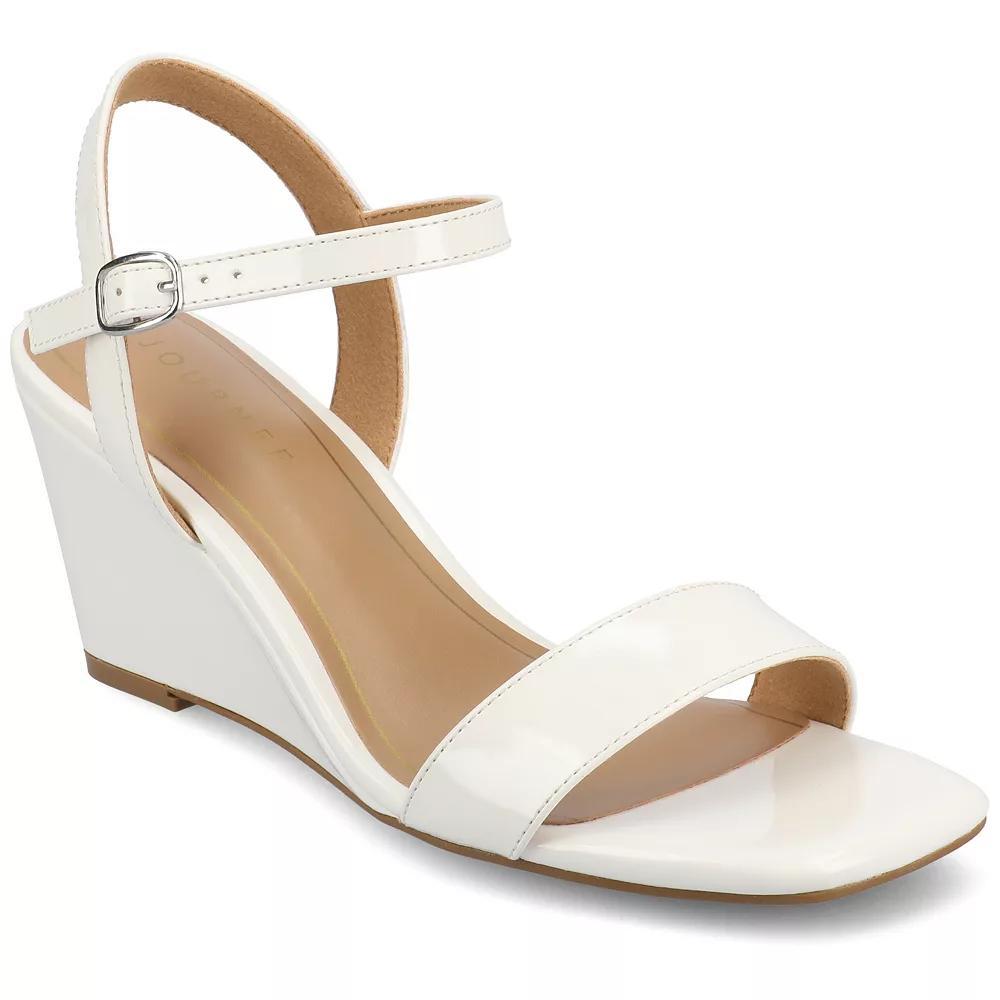 Journee Clayr Womens Ankle Strap Wedge Heels Product Image