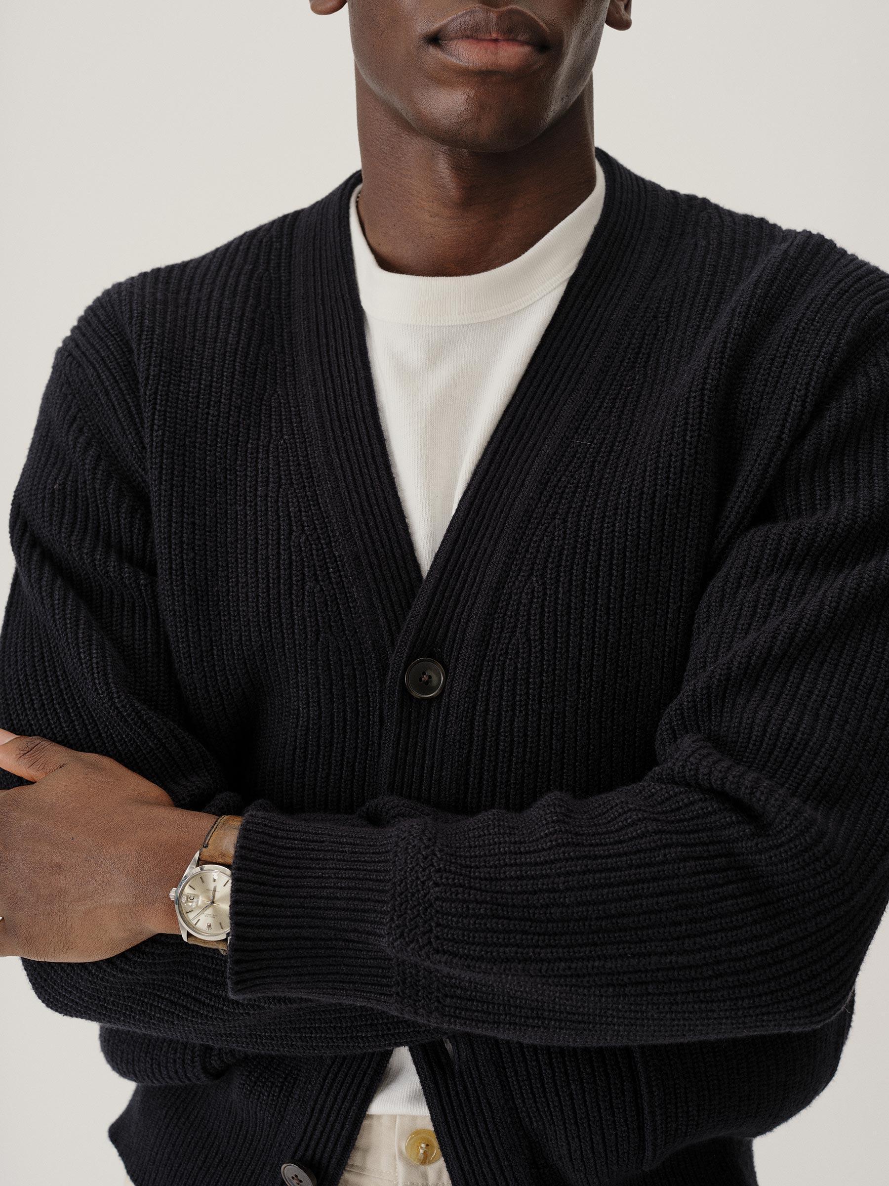 India Ink Seafarer Cotton Rib Cardigan Product Image