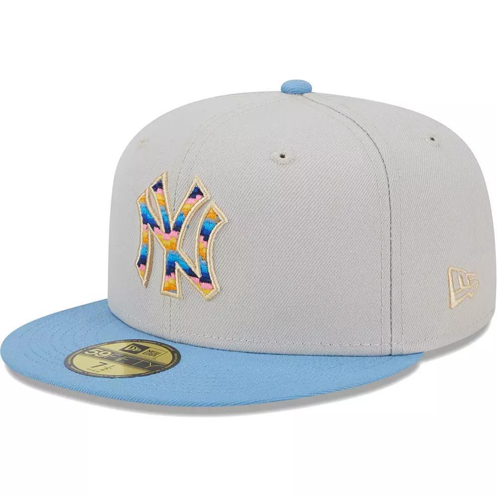 Men's New Era Natural New York Yankees Beach Front 59FIFTY Fitted Hat, Size: 8, Beige Product Image