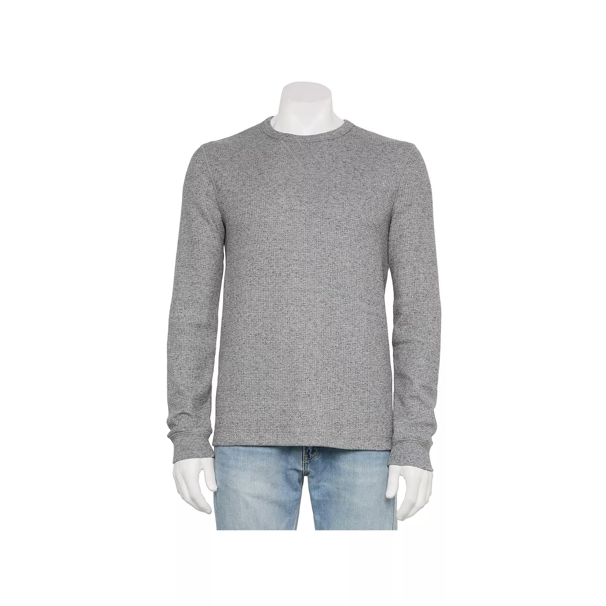 Men's Sonoma Goods For Life® The Essential Waffle Thermal Tee, Size: Small, Grey Grey Product Image