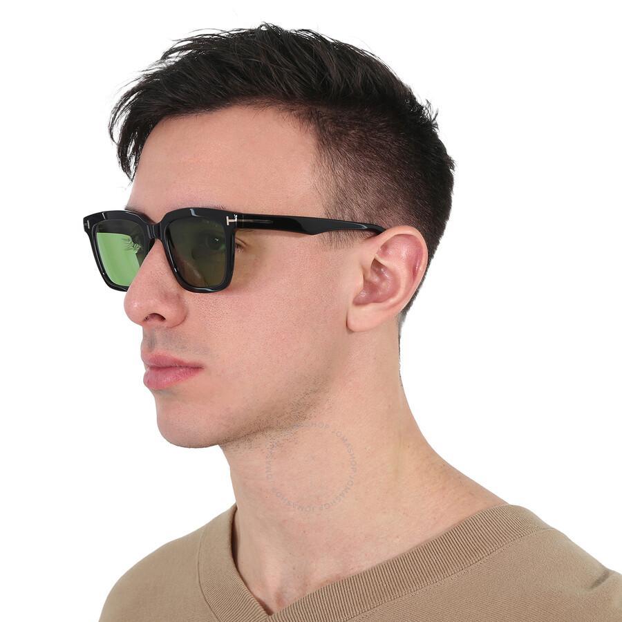TOM FORD Marco Green Square Men's Sunglasses Ft0646 01n 53 Product Image