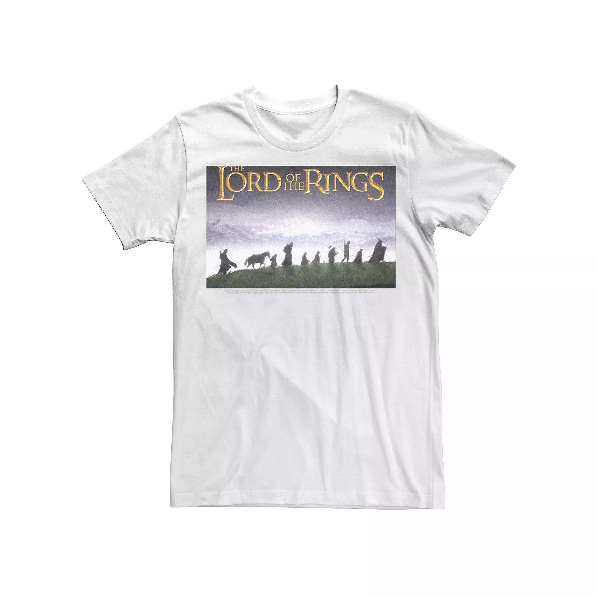 Men's The Lord Of The Rings Fellowship Poster Tee, Size: XXL, White Product Image