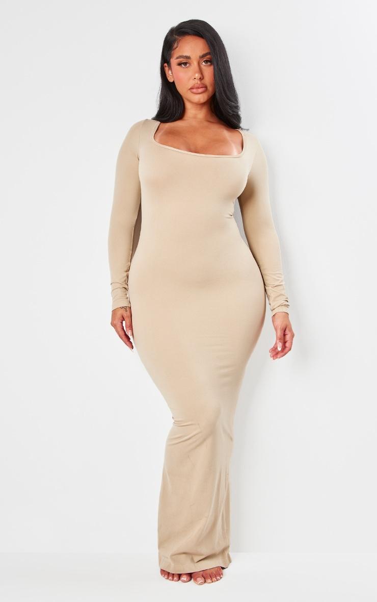 Shape Stone Stretch Seamless Long Sleeve Maxi Dress Product Image