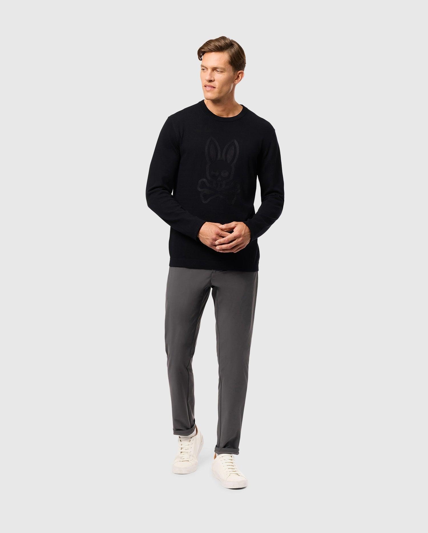 Men's Cory Chainstitch Cotton Sweater 074 STONE / XS Product Image