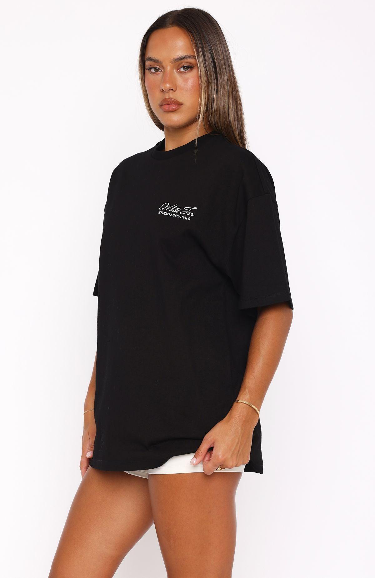 Studio Classic Oversized Tee Black Male Product Image